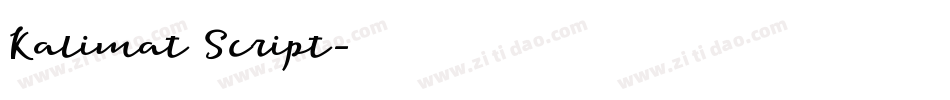 Kalimat Script字体转换